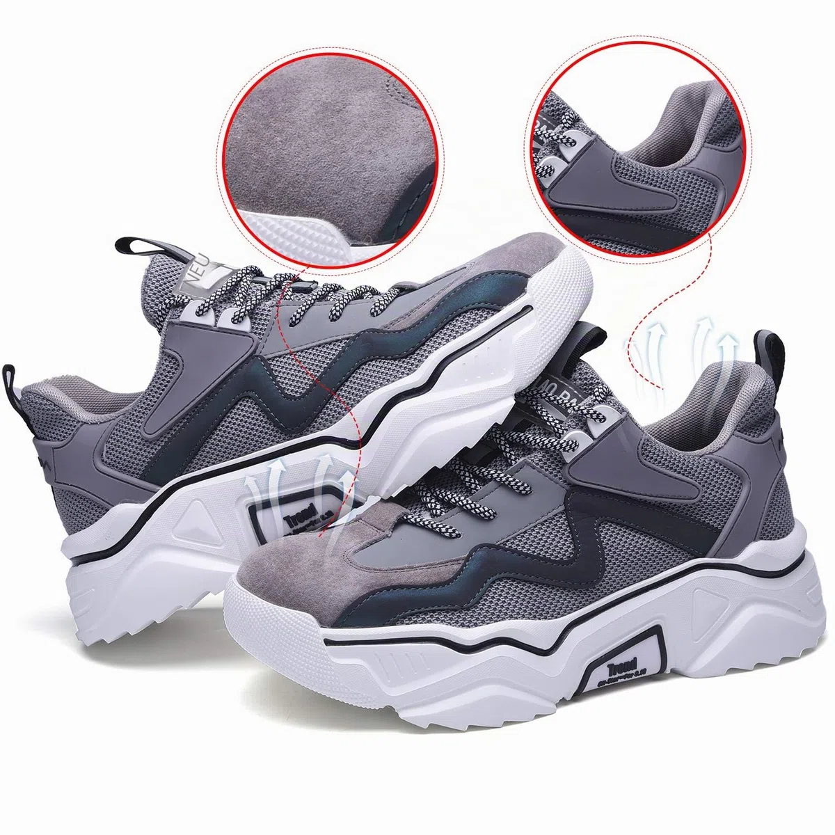 Sicherheitsschuhe Arbeitsschuhe Herren Damen Leicht Stahlkappenschuhe Atmungsaktiv rutschfeste Schutzschuhe Arbeitsturnschuhe mit Stahlkappen