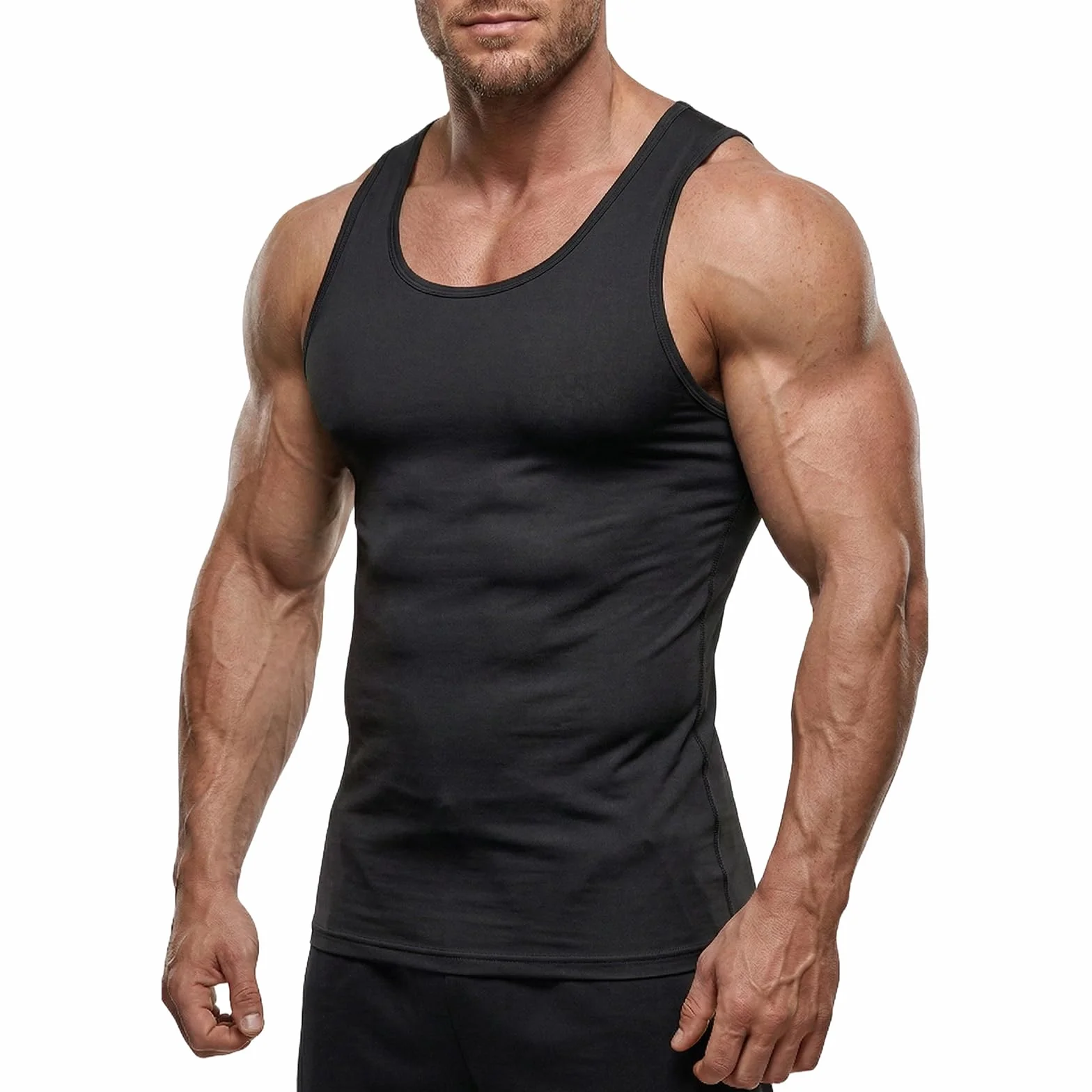 HYCOPROT 1 or 3er Pack Kompressions Tank Tops für Herren, Atmungsaktives Ärmelloses T-Shirt Quick Dry Unterhemd Funktionsshirt Achselshirts für Fitness Gym