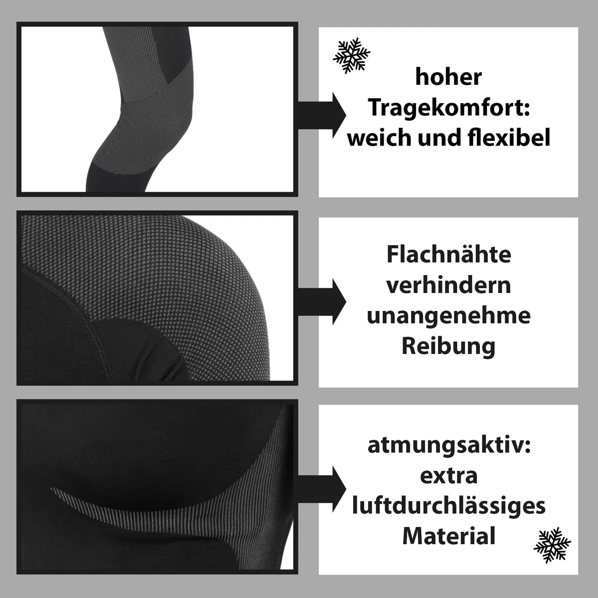 ALPIDEX Herren Funktionswäsche Thermounterwäsche Skiunterwäsche - atmungsaktiv, wärmend und schnell trocknend