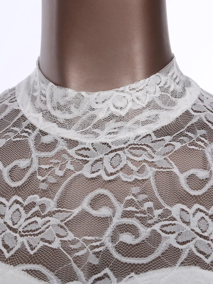 Sywiyi Damen Eislaufkleid Langaem Spitze Kürkleid Rollkunstlauf Kleid Tanz Trikot Unregelmäßige Tanzkleid Elegant für Performance Wettkampf