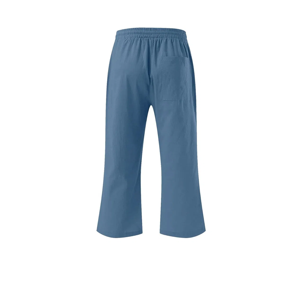 Generisch 3/4 Lange Leinenhose Kinder Mädchen Sommer Baumwolle Leinen Hose Lässige Weitem Bein Strandhose Leicht Einfarbig Jogginghose Hohe Taille Freizeithosen mit Taschen Sommerhose für Outdoor