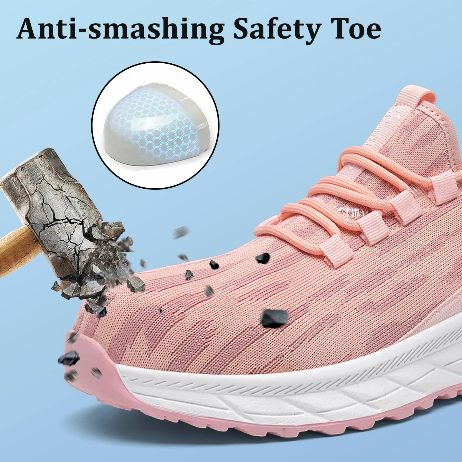 SPIEZ Antistatische Sicherheitsschuhe Damen S1P rutschfest, Metallfreie Arbeitsschuhe mit kunststoffkappe, Atmungsaktive ESD Schuhe mit Durchtrittsichere Zwischensohle