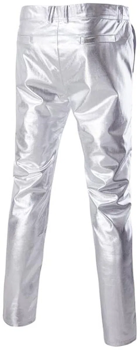 PARKLEES Nightclub-Hose für Herren in Metallic-Gold mit geradem Bein