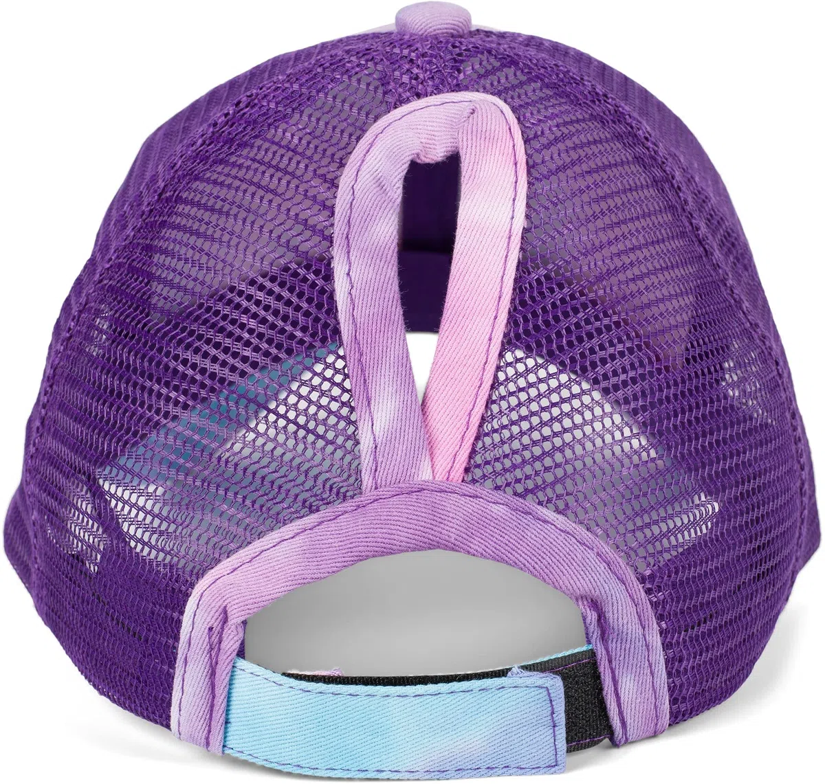 styleBREAKER Damen Ponytail Baseball Cap im Batik Look mit Mesh Einsatz | Verstellbare Basecap mit Klettverschluss | Einheitsgröße für Erwachsene und Teenager