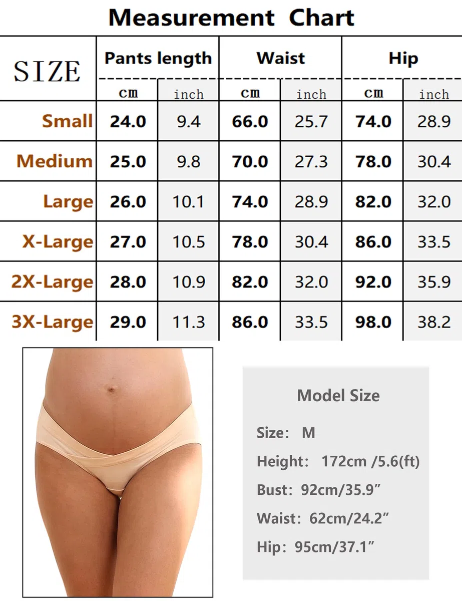 Umstandsunterhosen Damen Umstandsmode Baumwolle für Schwangerschaft und Wochenbett weich atmungsaktiv 6er Pack Postpartum Slip