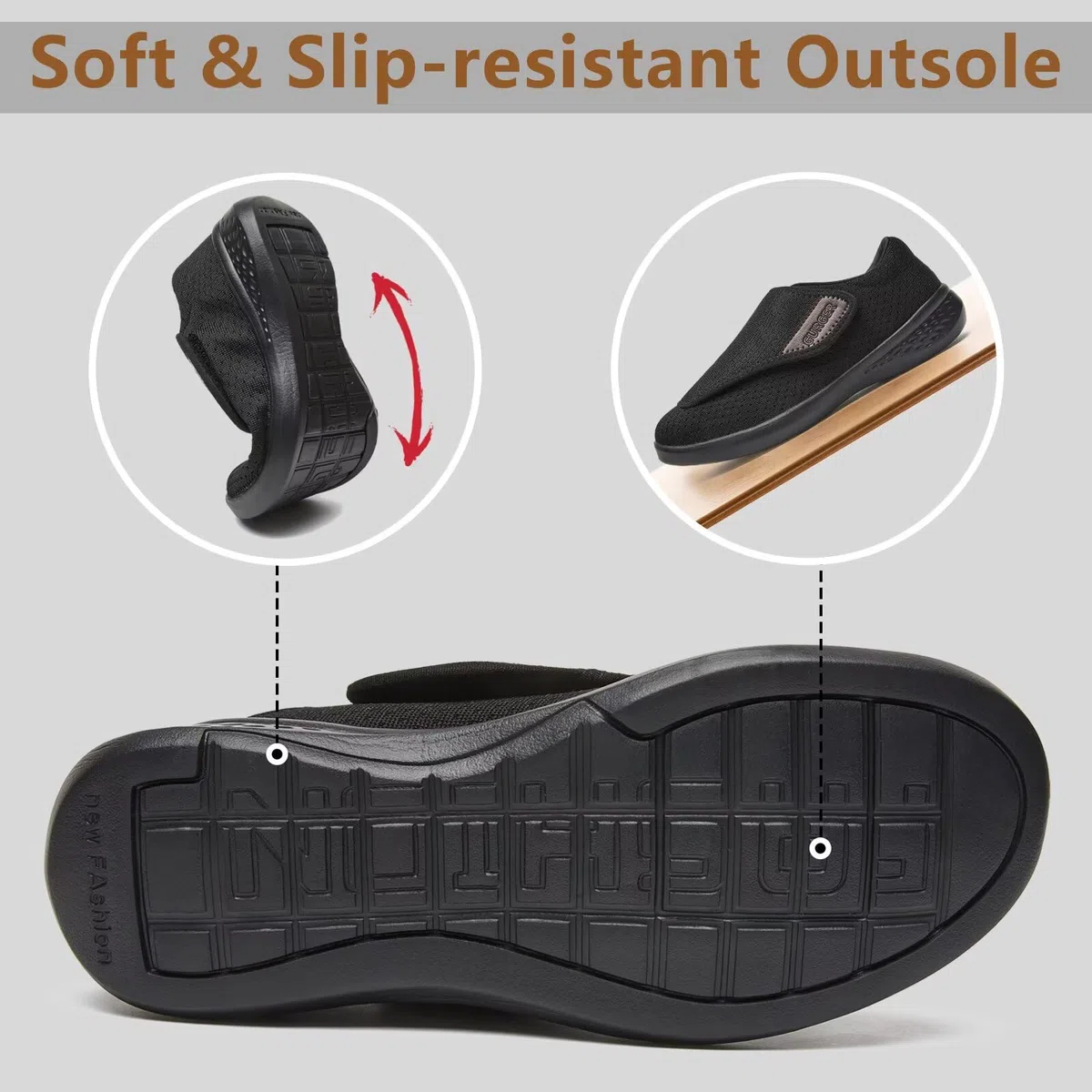 Diabetiker Schuhe Damen Herren Geschwollene Orthopädische Hausschuhe Leichte Weit Walkingschuhe