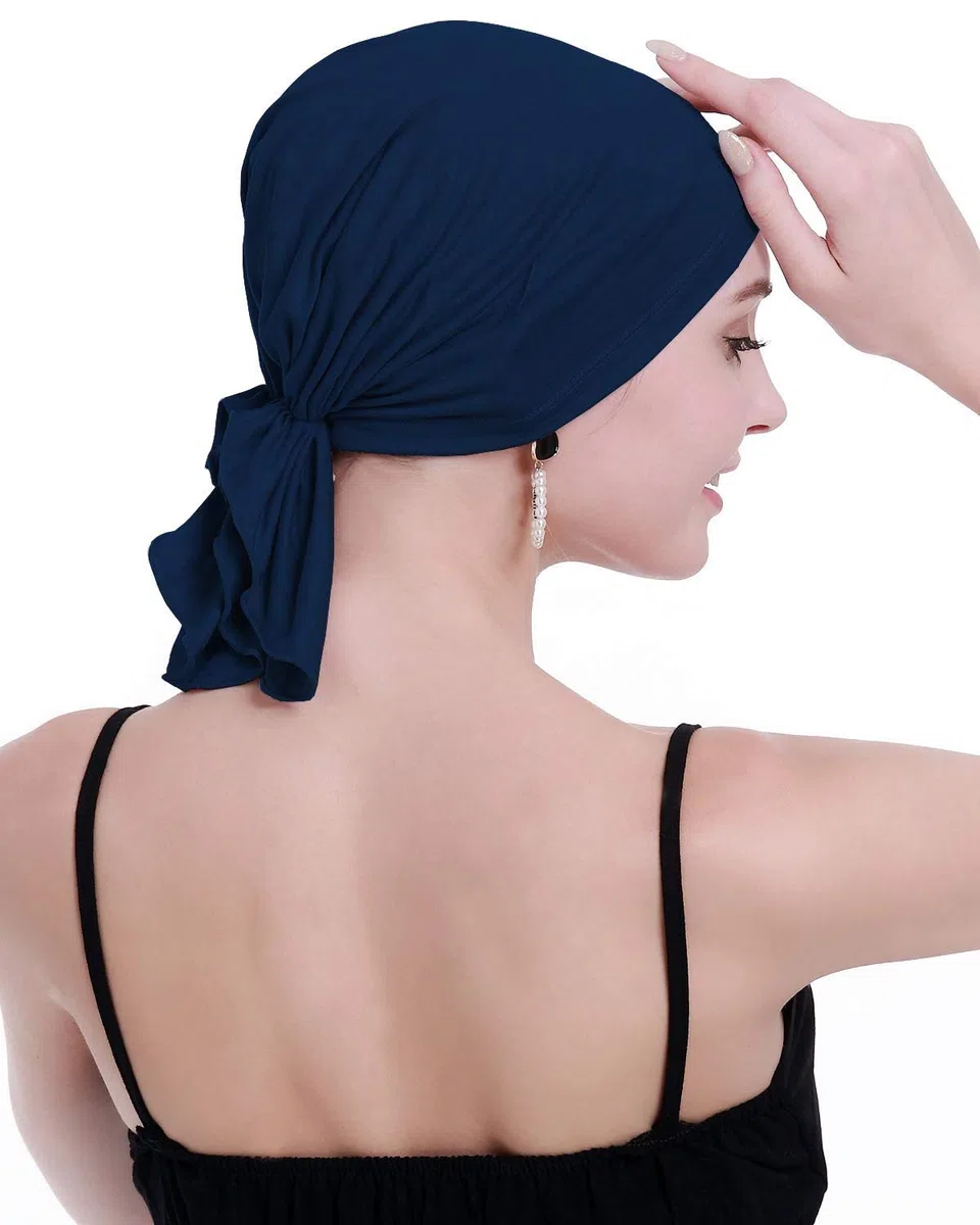 OSVYO Bambus Chemo Kopftuch für Frauen mit Haarausfall - Krebspatienten kopfbedeckung Turban in Versiegelter Verpackung