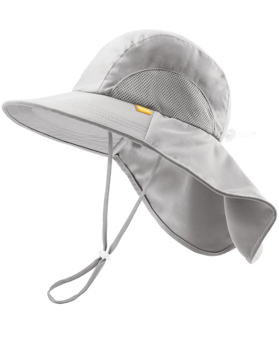 FURTALK Kleinkind Kinder Baby Sonnenhut mit Nackenklappe UPF 50+ UV-Schutz Breite Starre Krempe Jungen Mädchen Strand Schwimmen Sonnenhüte