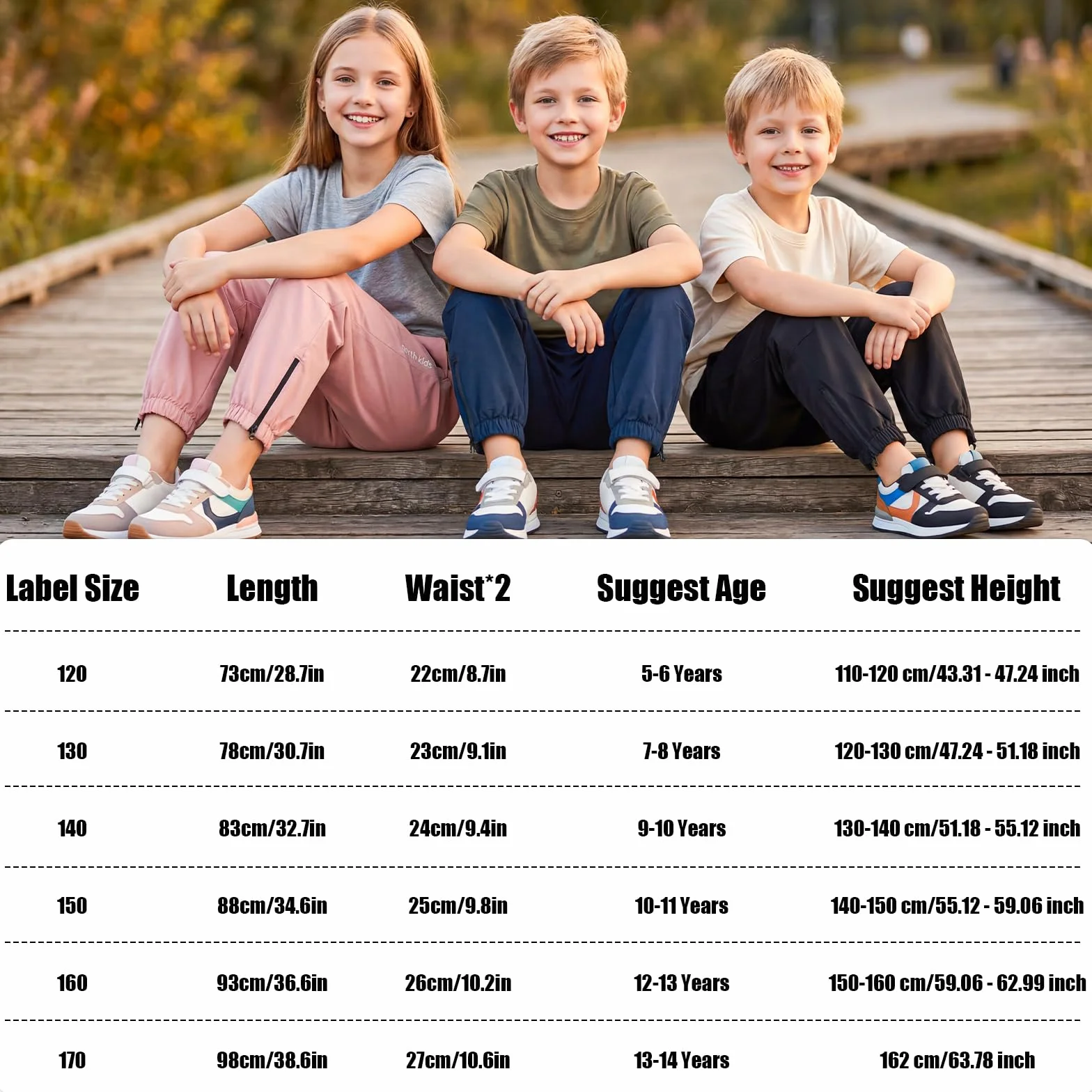 Jungen Mädchen Wasserdicht Hose Wanderhose Leichte Dünne Hosen mit Mesh-Futter Regenhosen Kinder Funktionshose Winddicht Trekkinghose Outdoor Freizeithose Jogginghosen 5-14 Jahre