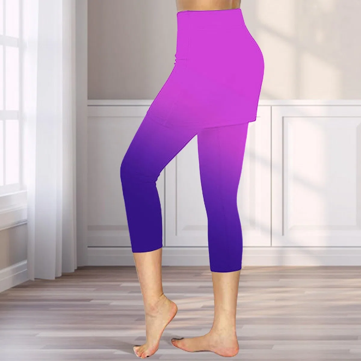 Hosenrock Damen Rock Mit Hose Drunter Tennisrock 2 In 1 Kurze Sport Leggings Mit Rock Golf Skort Golfrock Minirock Tennis Shorts Sportrock Hohe Taille Laufshorts Sporthose