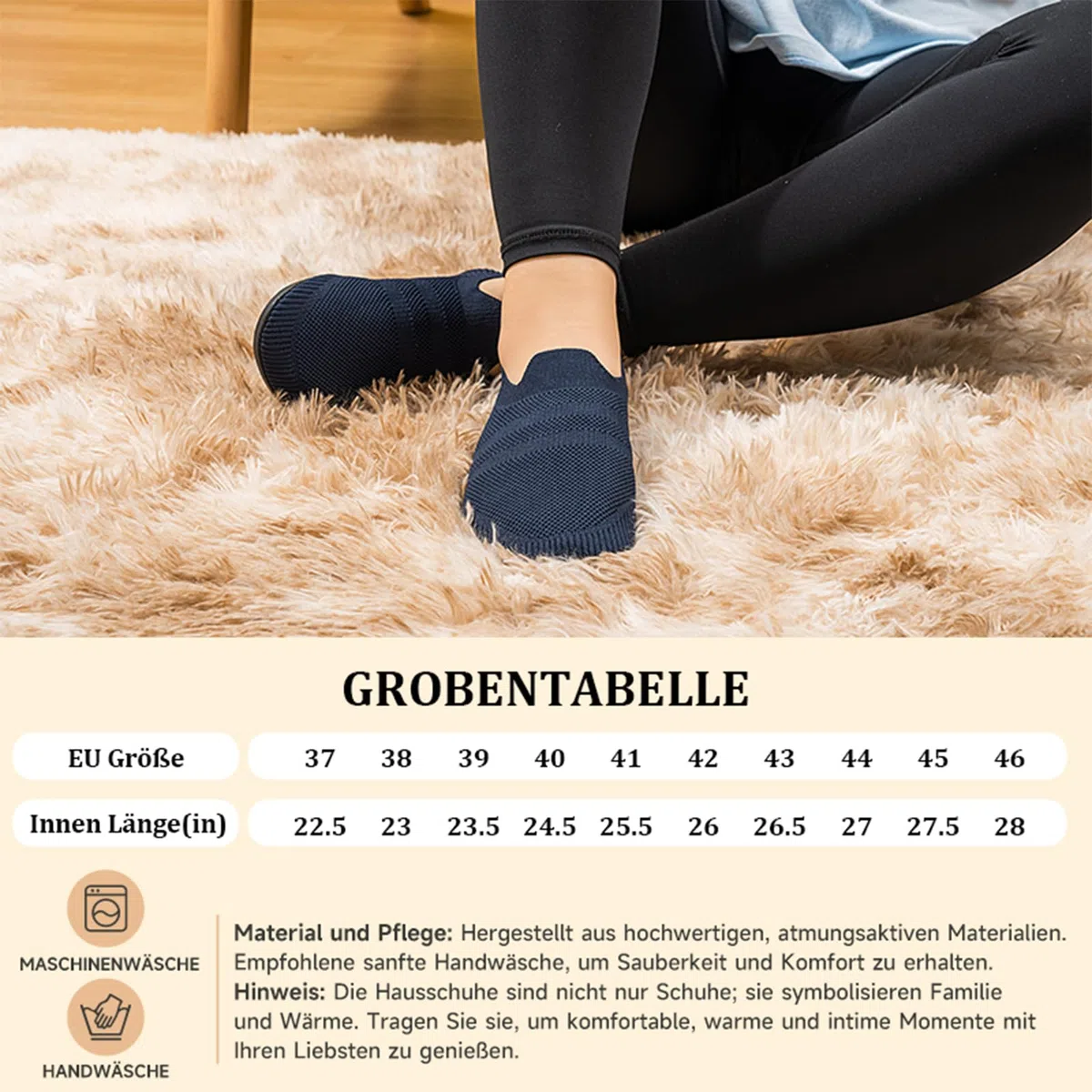 KOWAYI Hausschuhe Herren Haussocken Damen Leichte Geschlossene Hüttenschuhe Atmungsaktive Slipper Cozy Pantoffeln Unisex Barfußschuhe