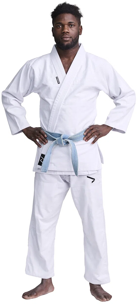 IPPONGEAR BJJ GI Brazilian Jiu Jitsu Kinder/Einsteiger Anzug inkl weißem Gürtel [Größe M2 I 350gr/m² Stoffdichte I Reißfestes Material mit versiegelten Nähten] weiß, BJJI350W-M2