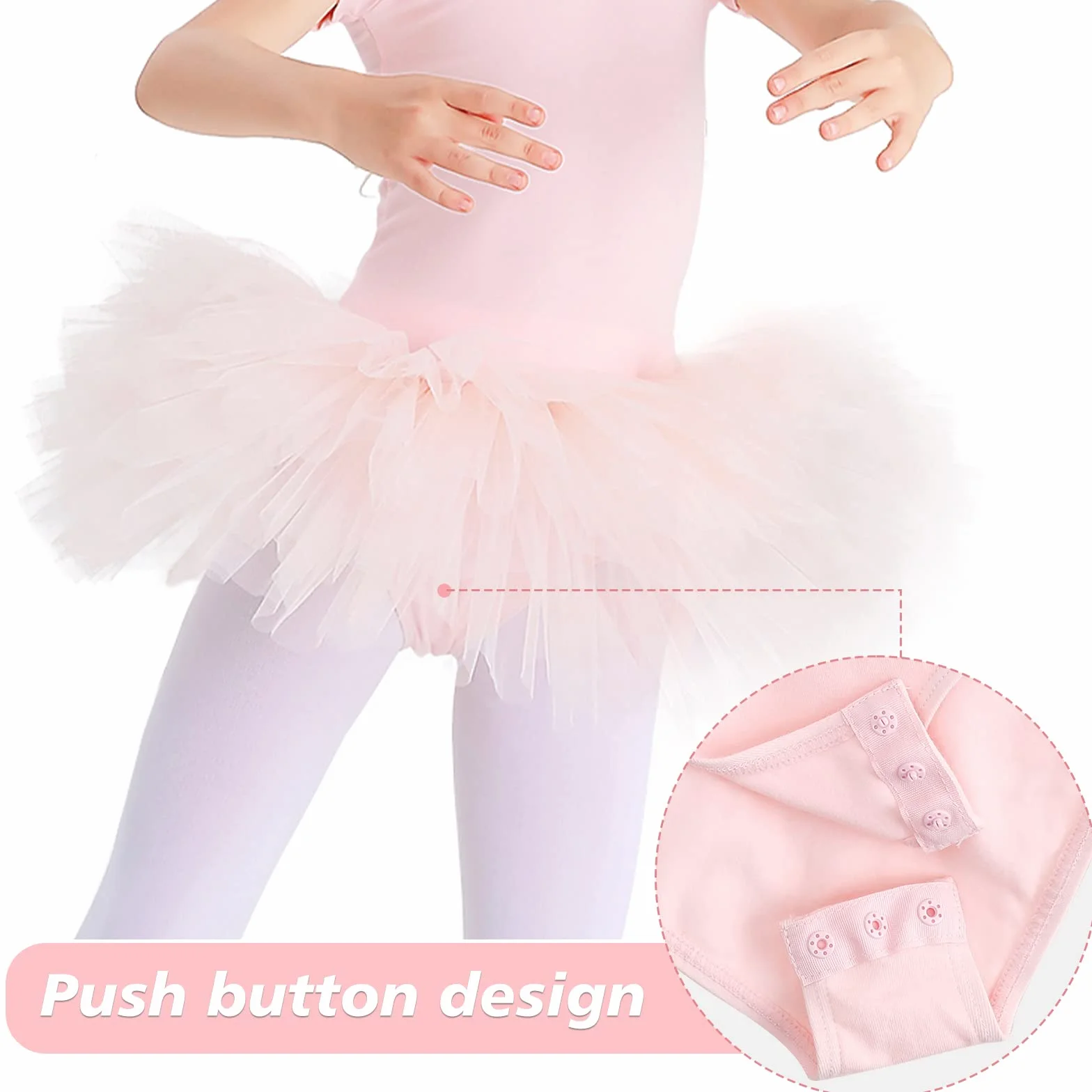 Bezioner Kinder Ballettkleidung Tütü Ballettkleid Mädchen Baumwolle Balletttrikot Kurzarm Ballettanzug Tanzbody mit Rock
