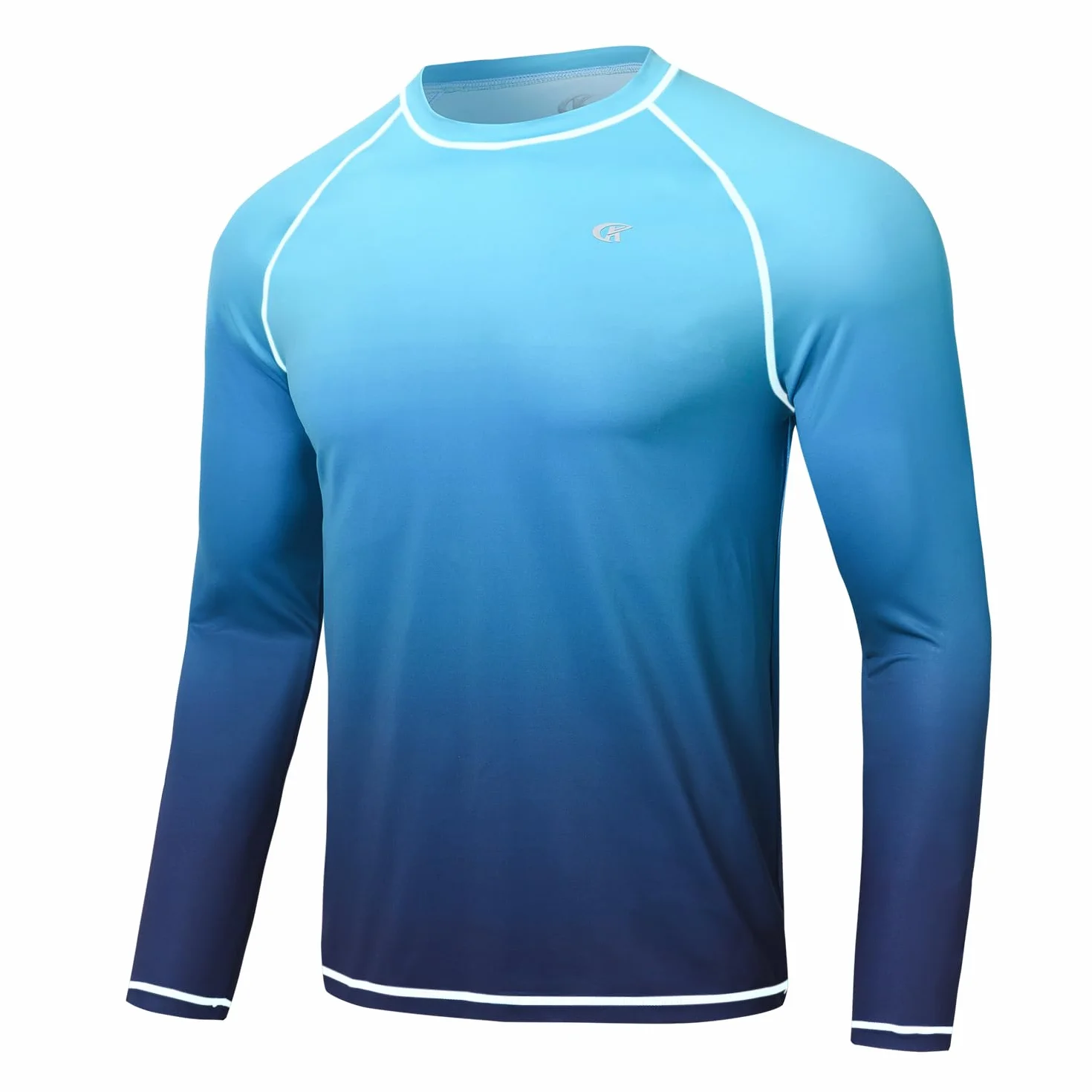 Huayuzh Rashguard UV Shirt Herren Langarmshirt Schwimm Tshirt Schnelltrocknend Atmungsaktiv Surfen Angeln Wandern Top