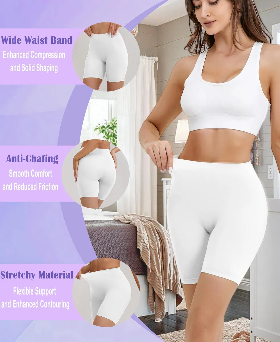 Merlvida Bauchweg Unterhose Damen Hohe Taille Miederhose Bauchkontrolle Nahtlose Bauch Weg Unterwäsche Shapewear Figurformende Leggings Unter Kleid Rock Stark Formende Shorts Kurze Hose