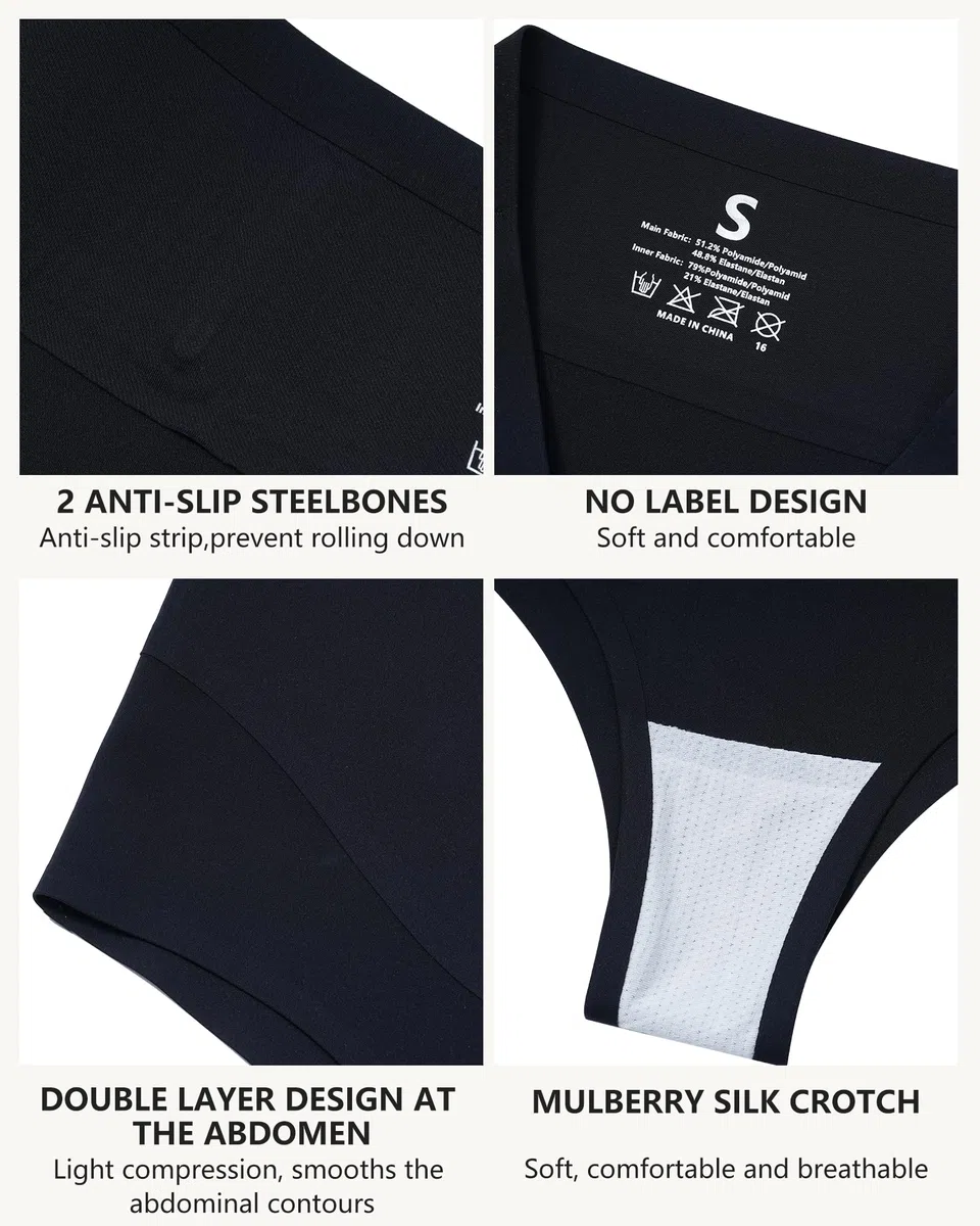Levao Bauchweg Unterhose Damen Shapewear Miederhose String Tanga Figurformende Unterwäsche Hoher Taille Shaping Bauch Weg Hose für Frauen