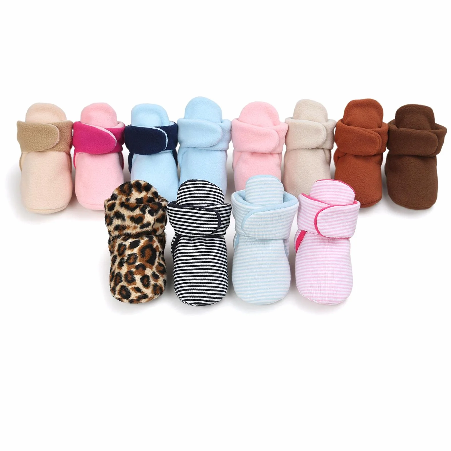 Unisex-Baby Krabbelschuhe Winterschuhe Wollschuhe Neugeborenes Stiefel Booties Gefütterte Boots für Baby 0-18Monate