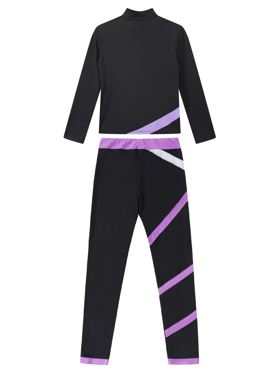 Yhong Mädchen Sportanzug Kinder Jogginganzug Sweatjacke +Sport Leggings Trainingsanzug Trikotanzug Yoga Fitness Workout Laufen Tanz