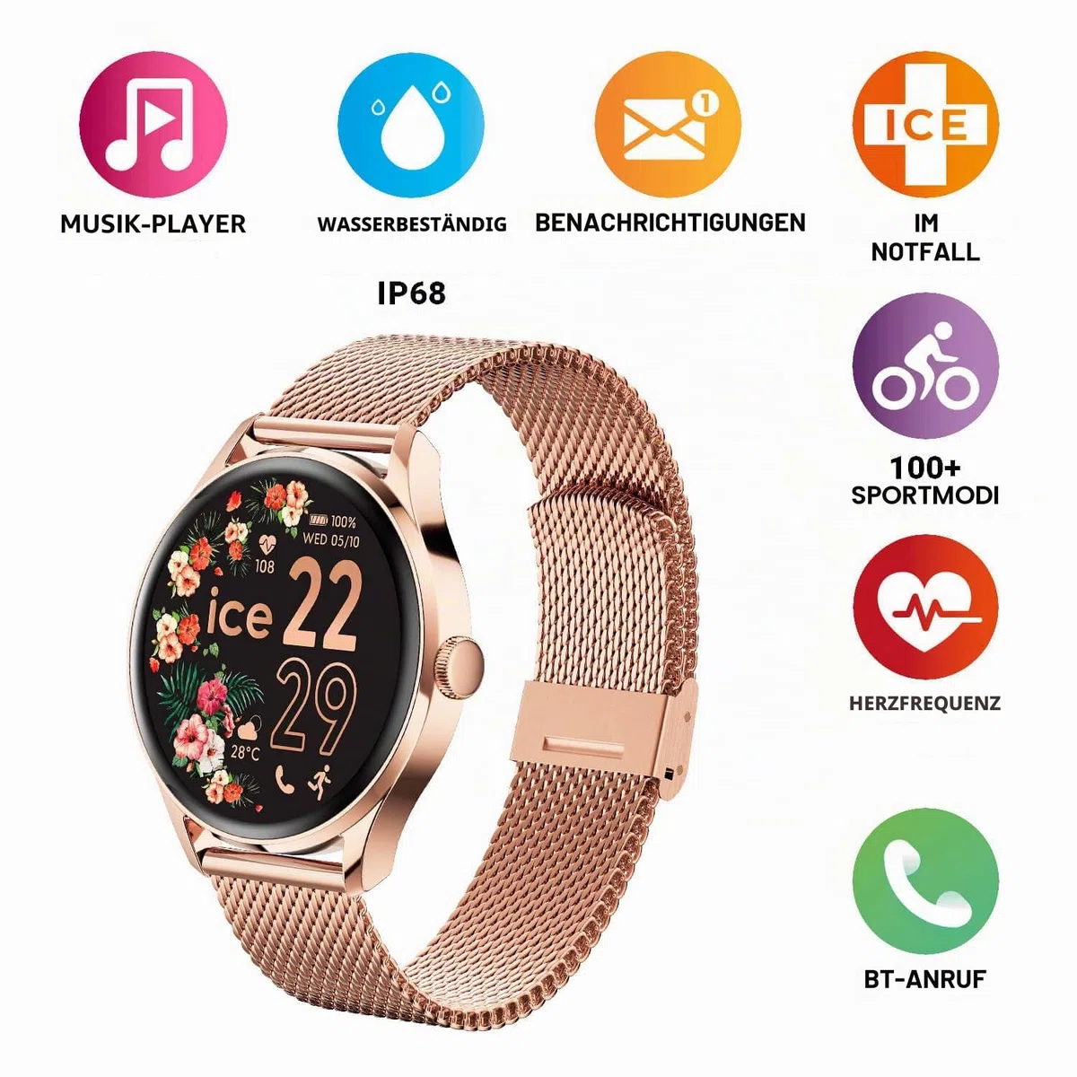 Ice-Watch Ice smart 2.0 Runde verbundene Uhr 1,20 inches