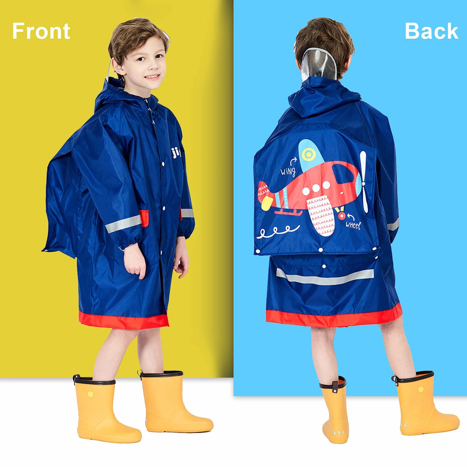 Kinder Regenmantel Mädchen Jungen Regenponcho Regenanzug Regenjacken Atmungsaktiv Wasserdicht Einteilig Leicht Outdoor Overall Regen Softshelljacke Sport Schulaktivität Unisex 3-12 Jahre