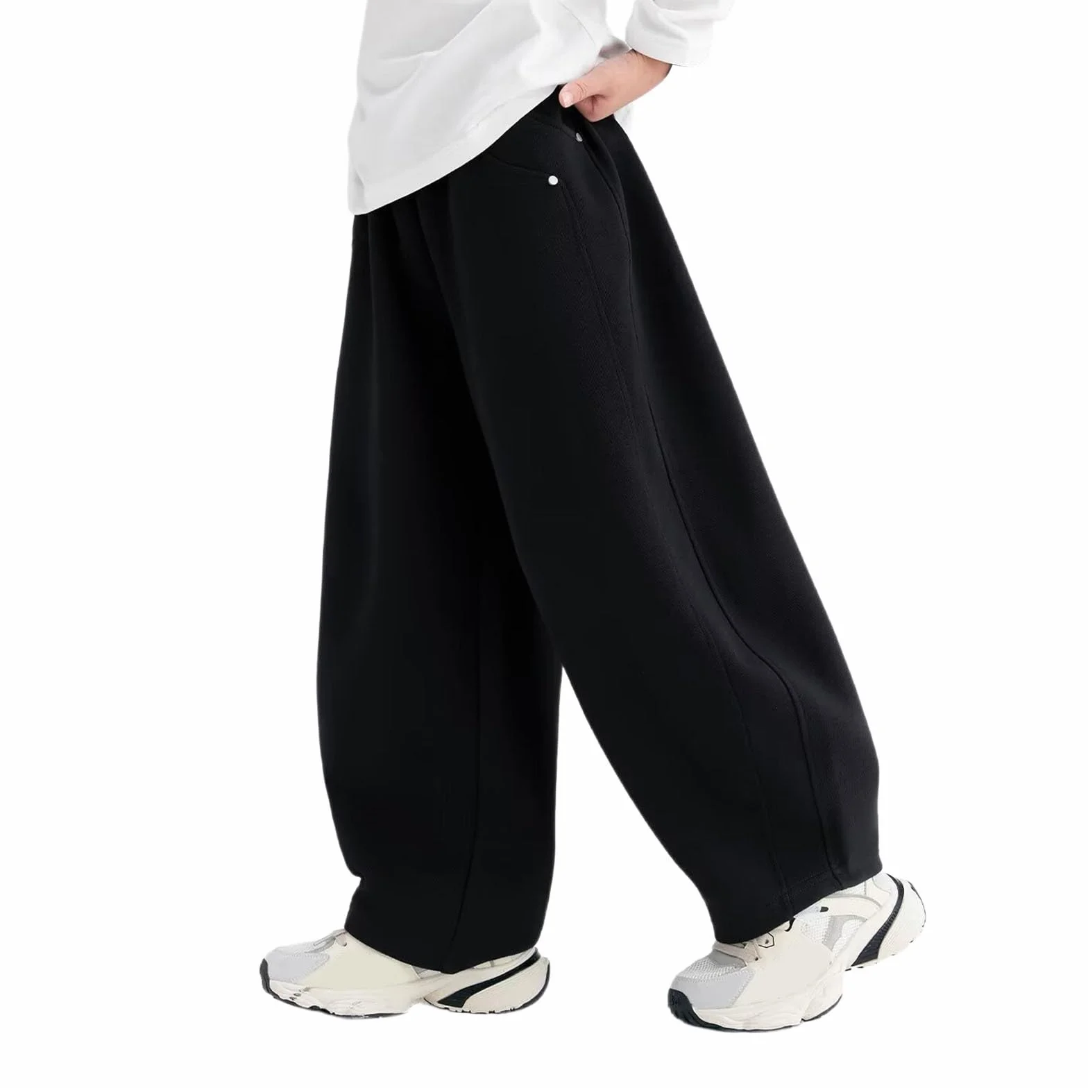 Baggy Jogginghose Jungs Weites Bein Elastische Taille Jogger Hose Sporthose Lange Casual Jogginghosen Trainingshose Teenager Kinder Loose Fit Bequeme Sweatpants Cargohose für 4-15 Jahre