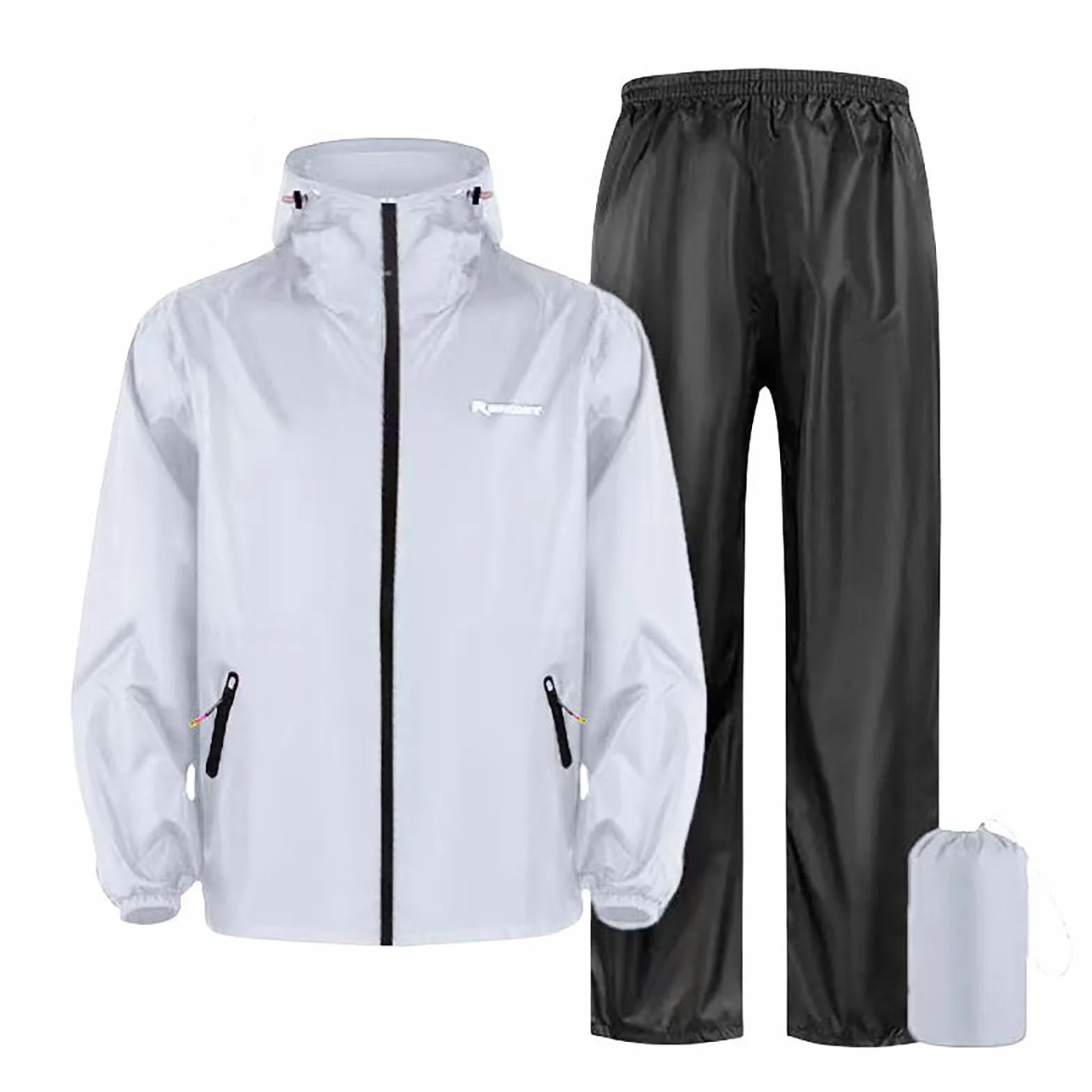 Generisch Regenanzug Damen Herren Wasserdicht Regenjacke Regenhose Sets Reflektierend Fahrrad Regenbekleidung Regenkombi Wasserdichter Anzug Motorradanzug