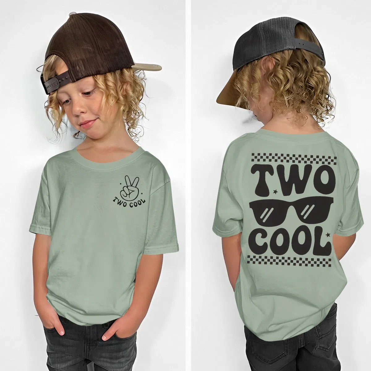 2. Geburtstag Junge T-Shirt Two COOL Tshirt für Kleinkinder mit Buchstaben Drucker Zweiter Geburtstags Shirt Sommer Kurzarm Kleinkind Announcement Outfit Baumwolle Babyshirt