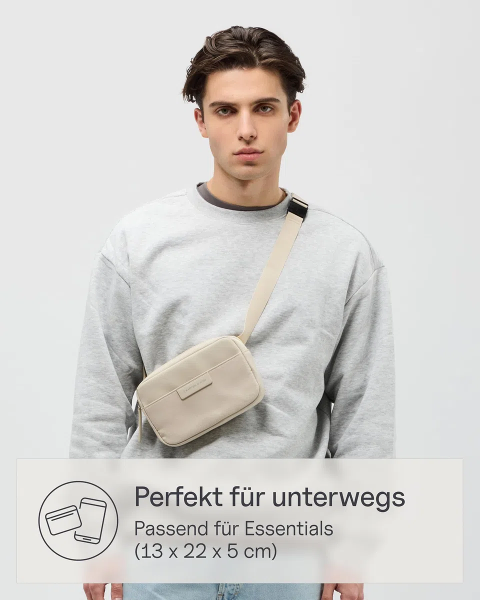 Kapten & Son Bauchtasche Bergen Crossbody 1,5 L | Bauchtasche Damen & Herren | Handtasche | Umhängetasche klein | ideal für Reisen, Alltag, City