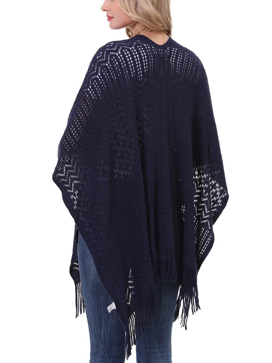 Soul Young Damen Stricken Stola Große Größen Warm Weich Poncho Shawl Cardigan Kimono EINWEG Verpackung