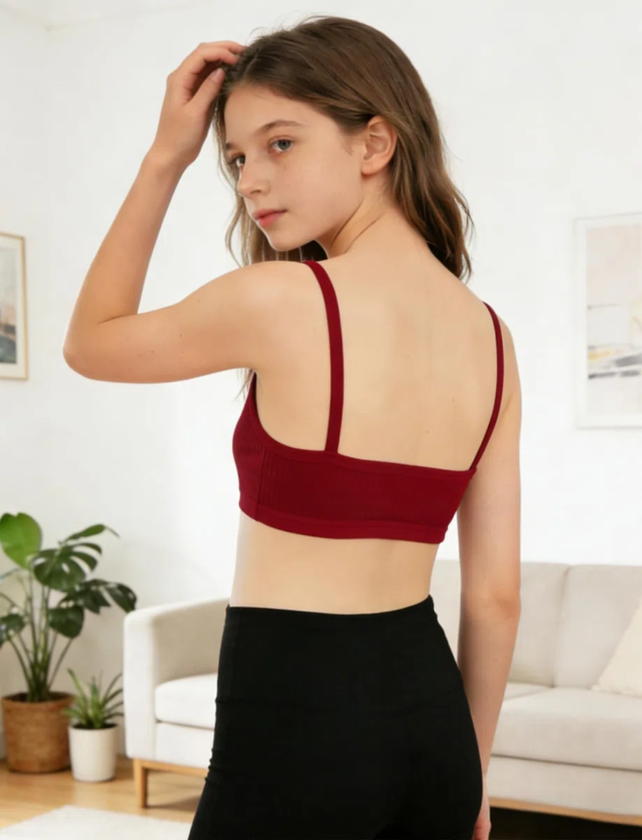 SEAUR BH Mädchen Gepolstert Bequeme Multipack Sport BH Set Baumwolle Mädchen Bralette Oberteil Atmungsaktiv
