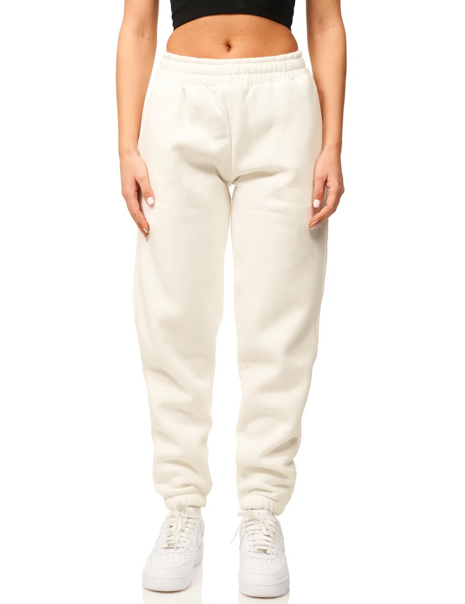 DAILY COTTON Damen Jogginghose aus Baumwolle - Sporthose im Straight-Fit mit Bündchen - Lange Sweatpants Trainingshose - Freizeithose für Frauen