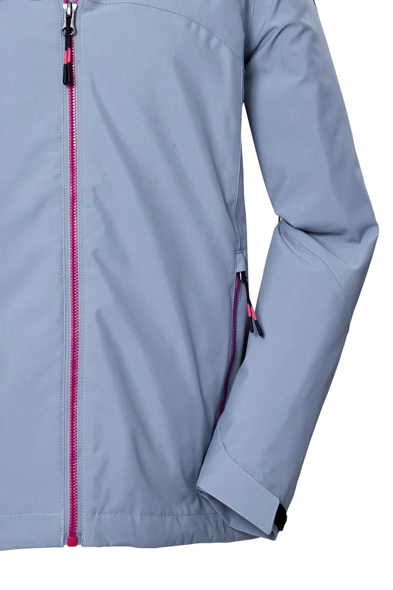 Killtec Mädchen Kos 146 Grls Jckt Funktionsjacke ist wasserdicht/Regenjacke mit Kapuze