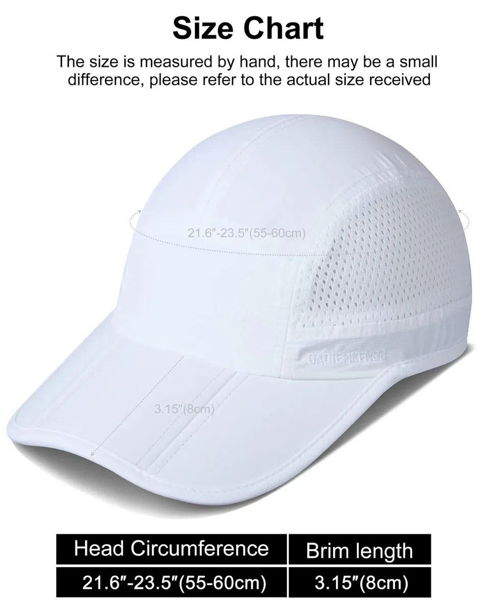 GADIEMKENSD Folding Outdoor Hat UPF 50+ Sun Protection Mesh Sport Hat