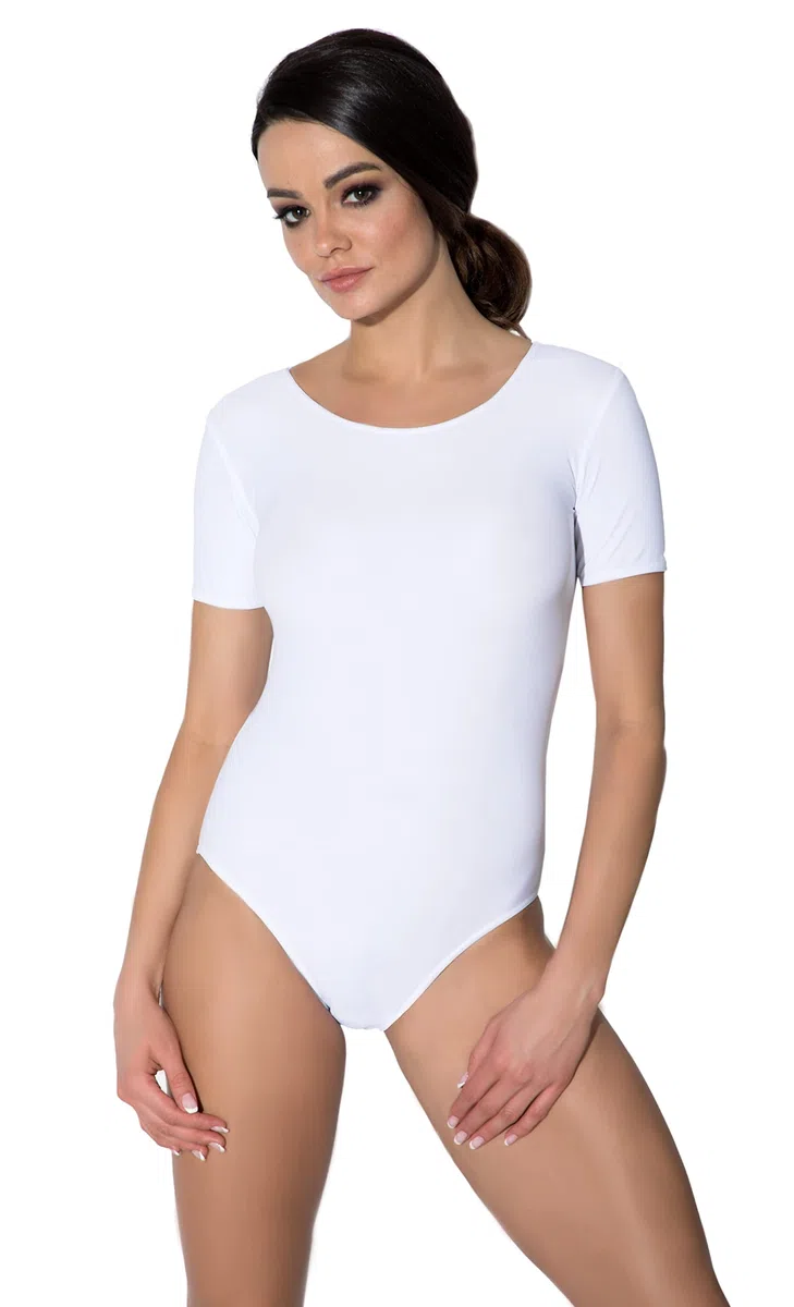 Aquarti Damen Ballett Trikot Kurzarm Gymnastik Tanz-Body