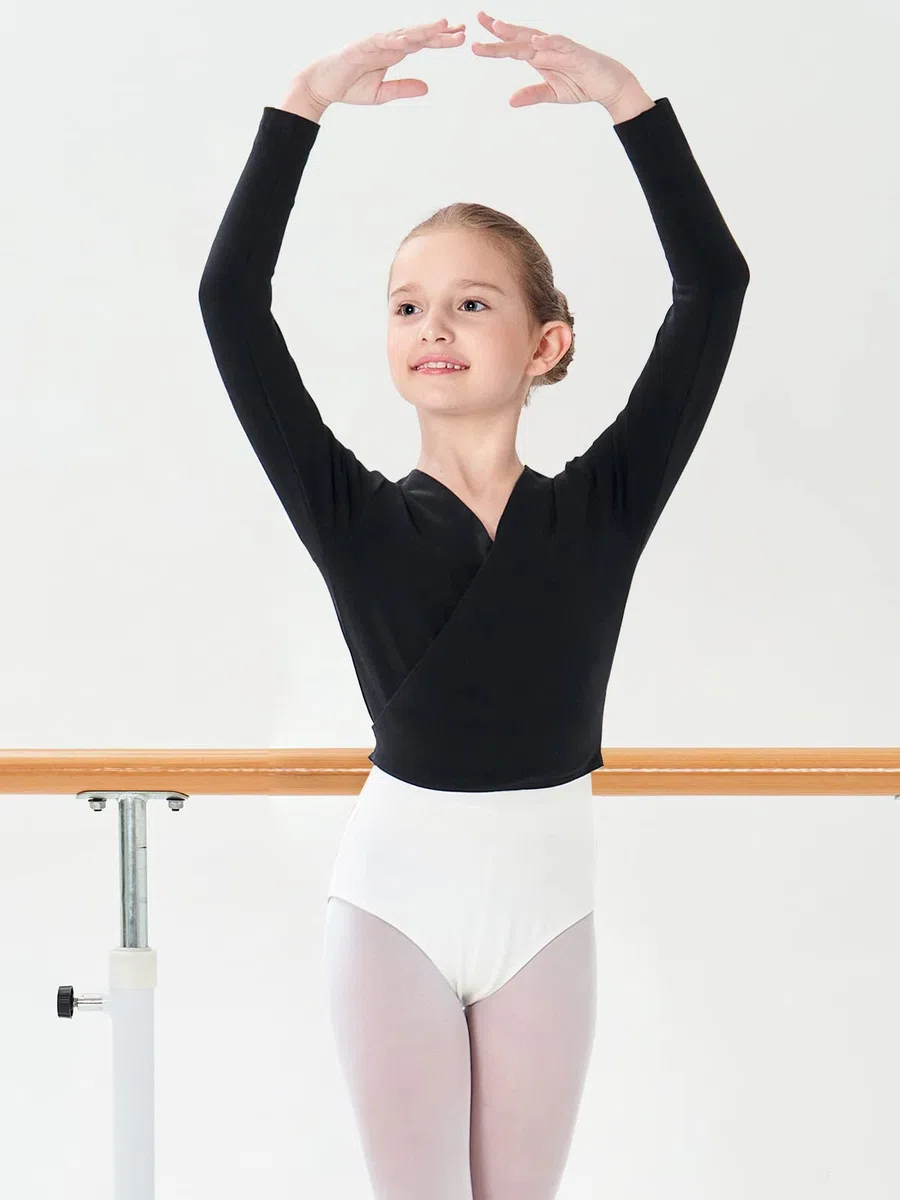 Ballett Wickeljacke Mädchen Langarm Gymnastik Tanz Ballettjacke Baumwoll Ballett Strickjacke für Mädchen Damen