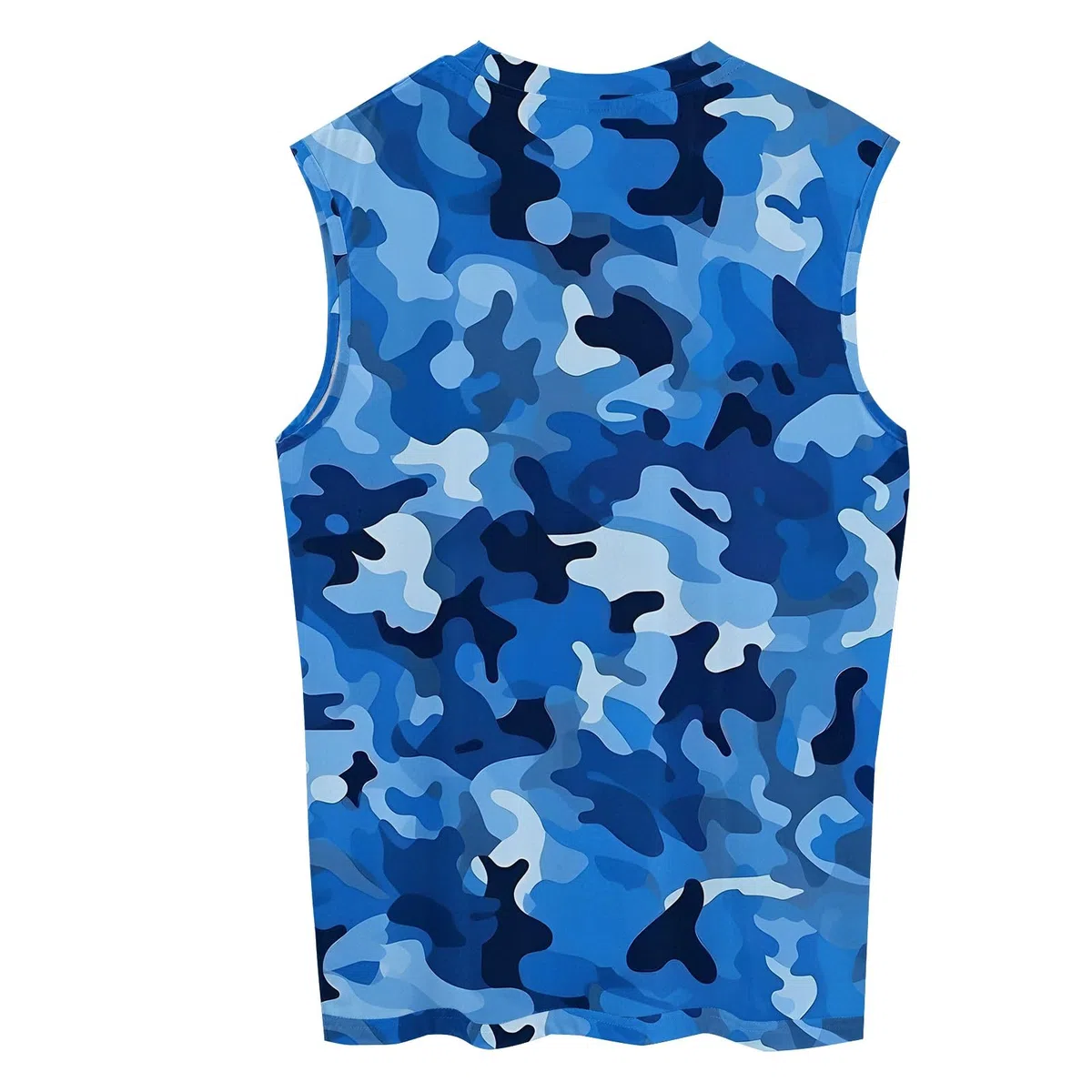 Camouflage-Tanktop für Herren, leicht, Sommer, Rundhalsausschnitt, athletisches Workout, Laufen, Camouflage-Weste, Sommer, Muskel-T-Shirt, modisch, lässiges T-Shirt
