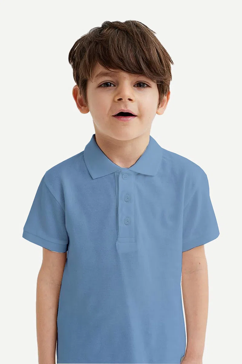 2 Stück Jungen Mädchen Schuluniform Polo Weiß Einfarbig Kurzarm Shirts Sportbekleidung
