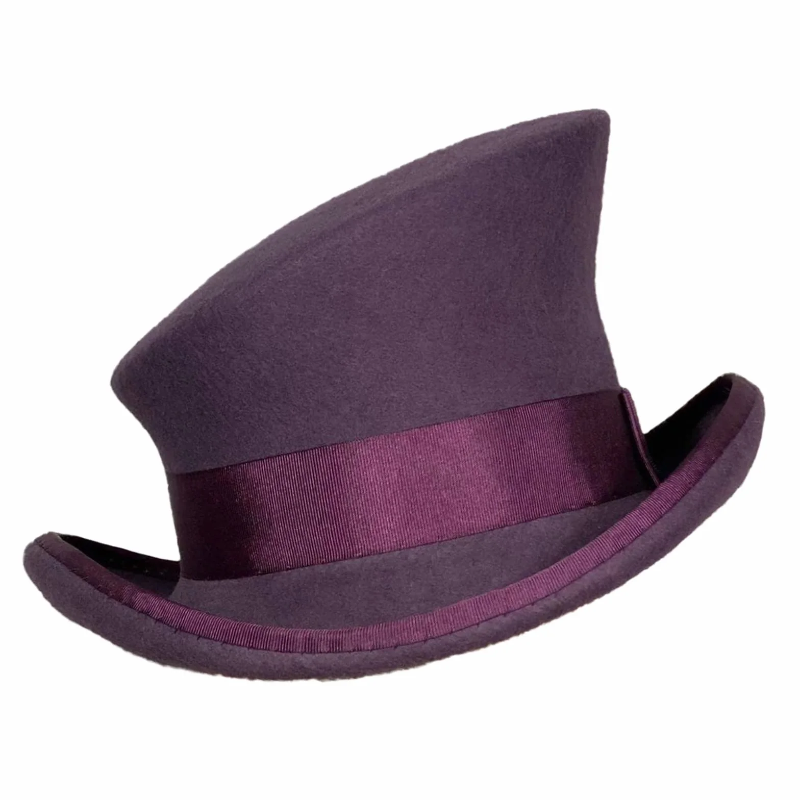 Generisch Asymmetrischer Zylinder Wollhut Damen Herren Unisex Hut Steam Punk Hut Zylinder Mode Dekorativer Hut Mütze Mit Ohrenklappen Damen