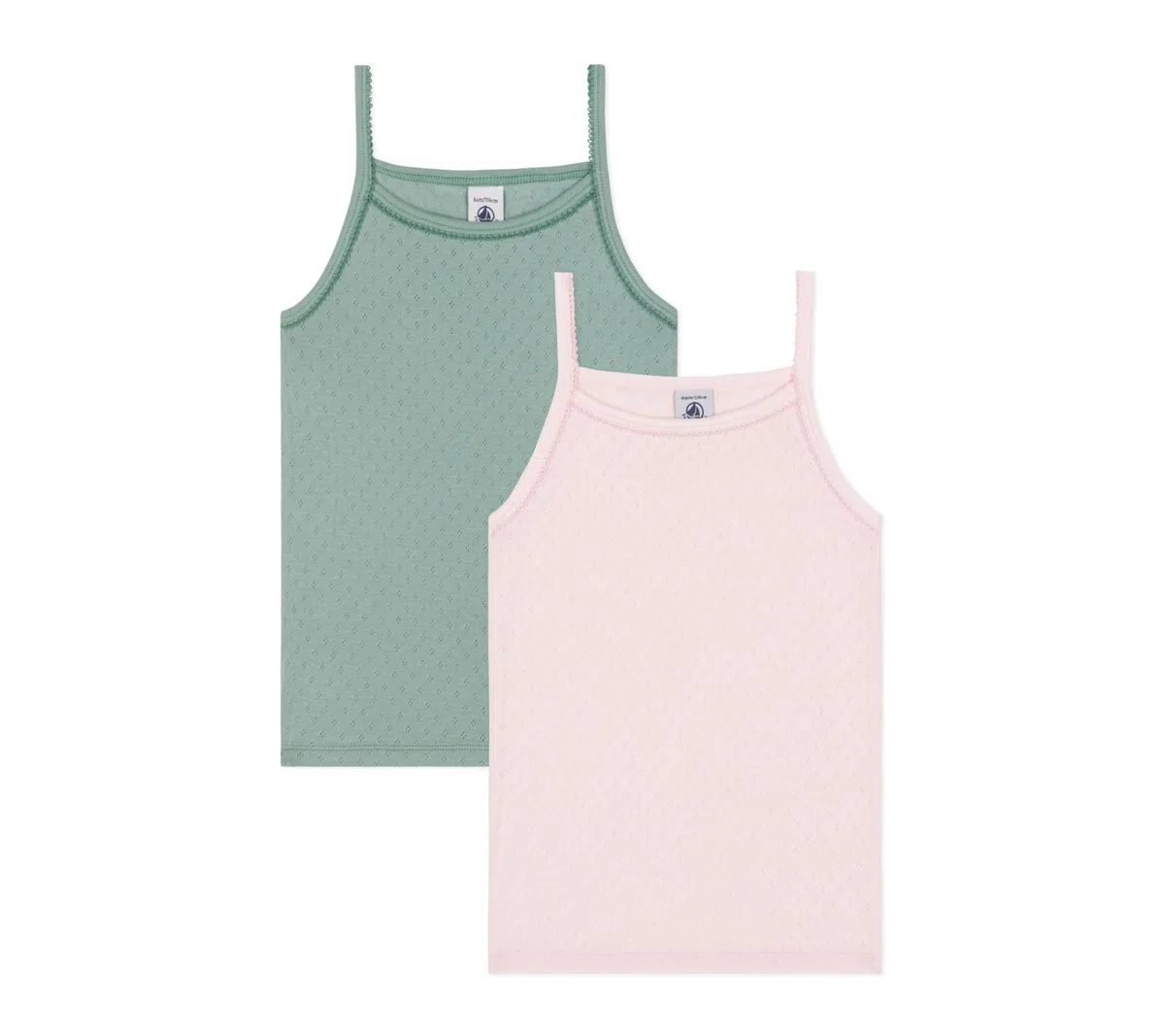 Petit Bateau Mädchen Hosenträgerhemden (2er Pack)