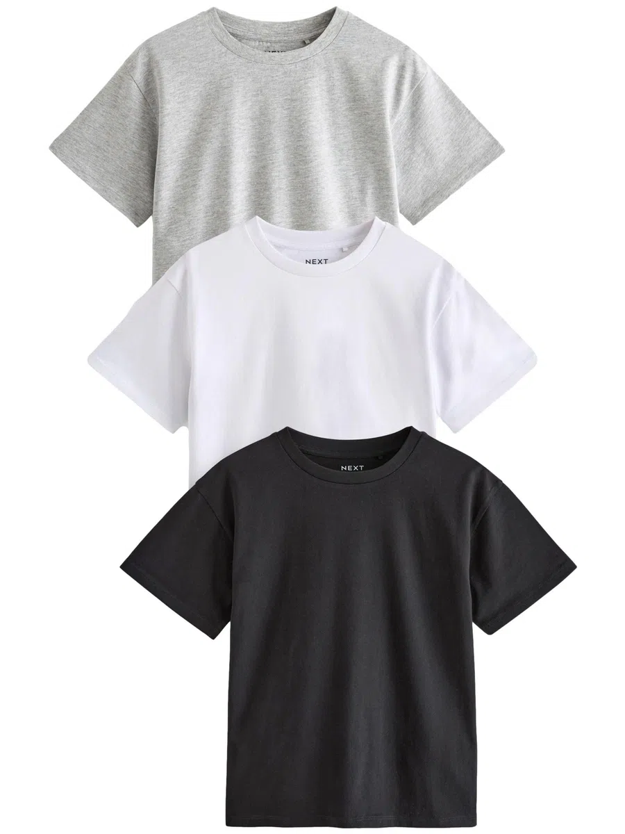 NEXT Mädchen 3er-Pack Oversized T-Shirts