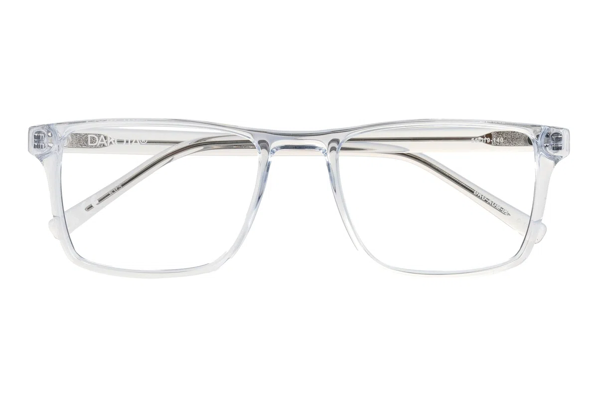 DAKOTA Brille mit Sehstärke für Herren optional mit Sonnenbrillentönung oder Blaulichtfilter, Rechteckig, gefertigt aus Acetat (inklusive Brillenetui)