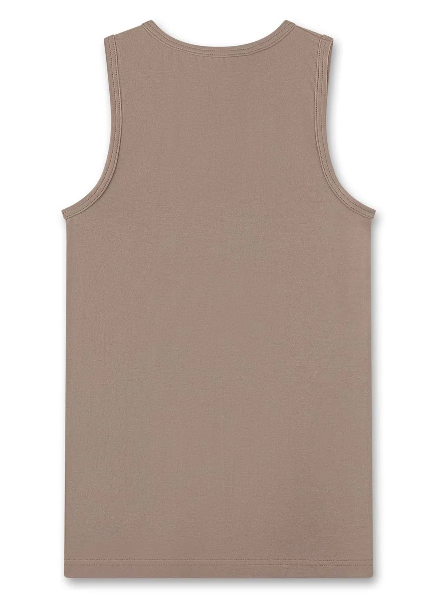 Sanetta Jungen-Unterhemd Braun | Hochwertiges und nachhaltiges Unterhemd für Jungen aus Bio-Baumwolle. Unterwäsche für Jungen