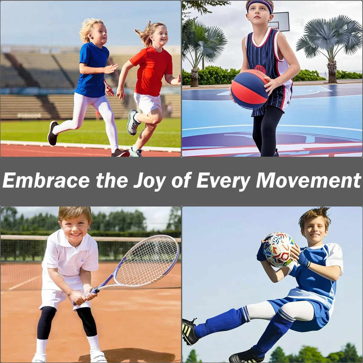 2 Stück Kompressions Leggings Kinder Jungen, Kompressionshose für Jungen,Lange Sportleggings für Fußball und Basketball (Schwarz+Weiß)