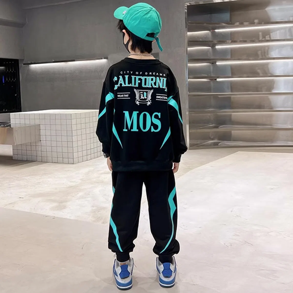 linboo Trainingsanzug Kinder Jungen Bekleidungsset 2tlg Jogging Anzug Hoodie und Hose Sport Kleidung Set Freizeitanzug