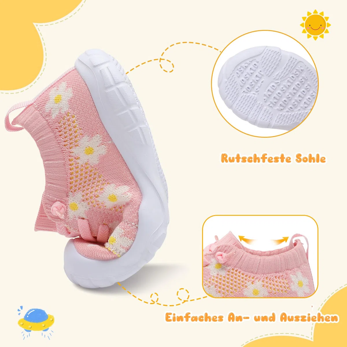 Scurtain Barfußschuhe Kinder Jungen Mädchen Kleinkind Walking Schuhe Leicht Minimalistische Sneaker Atmungsaktiv Freizeitschuhe mit Breite Zehenbox