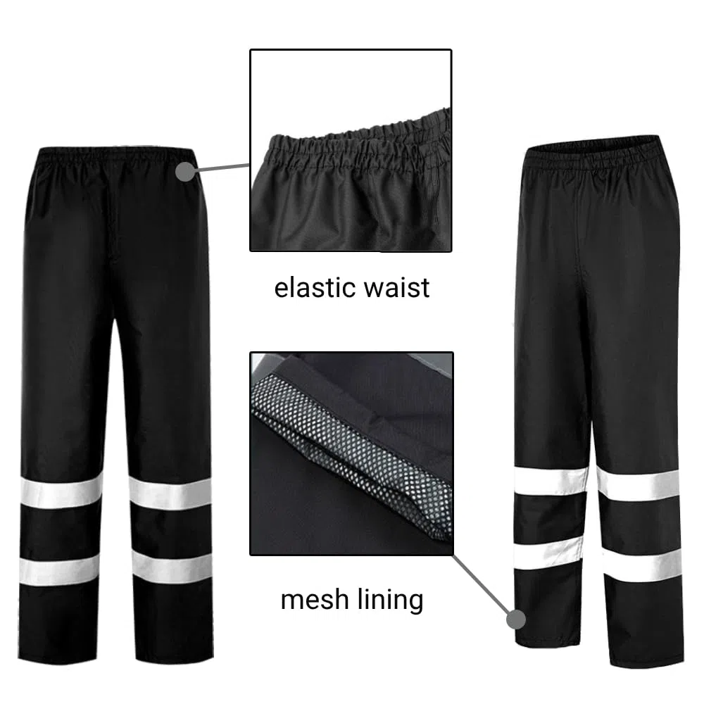 TopHomer Regenhose für Damen & Herren, Wasserdicht Fahrrad Regenhose mit Reflektoren, Leichte Atmungsaktive Hose