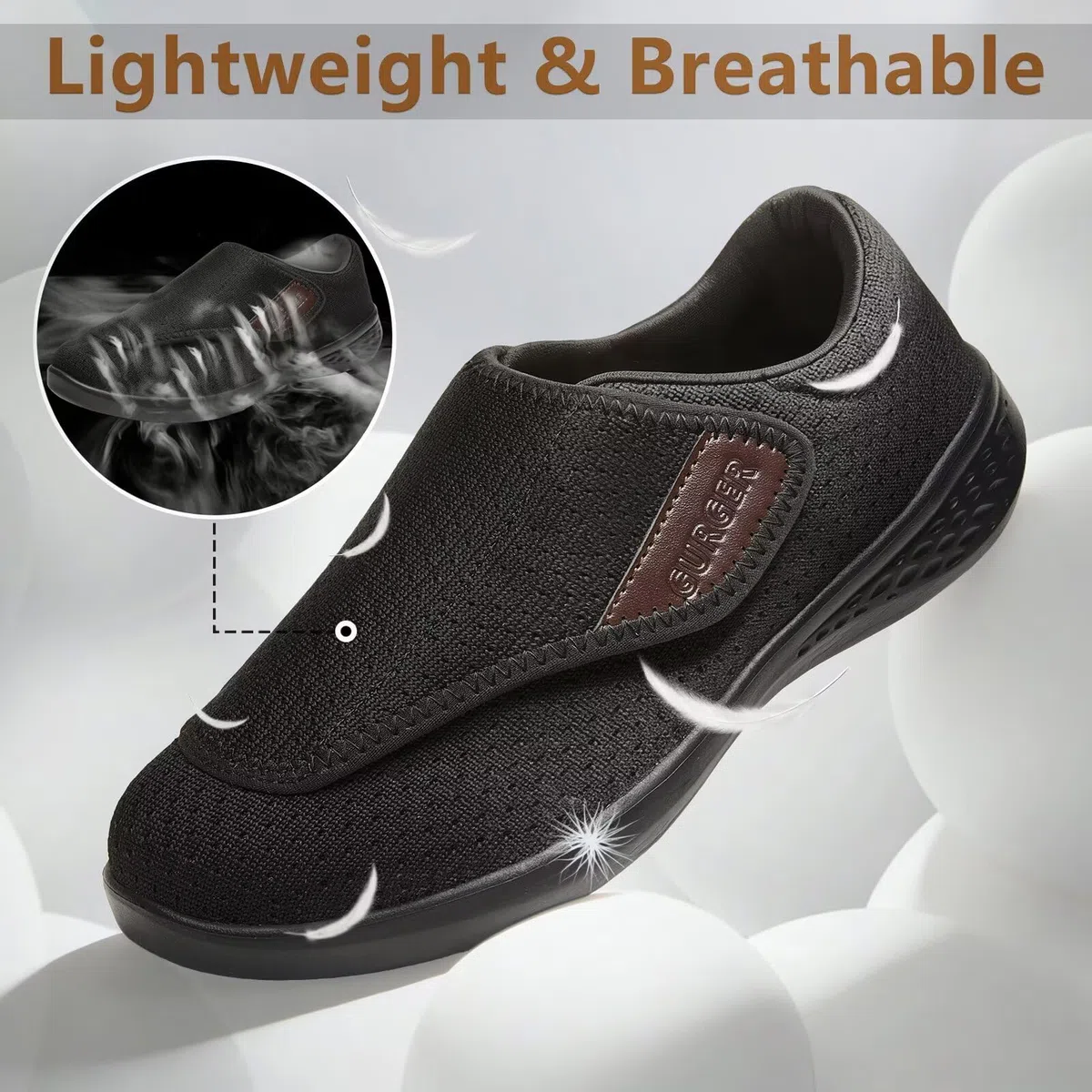 Diabetiker Schuhe Damen Herren Geschwollene Orthopädische Hausschuhe Leichte Weit Walkingschuhe