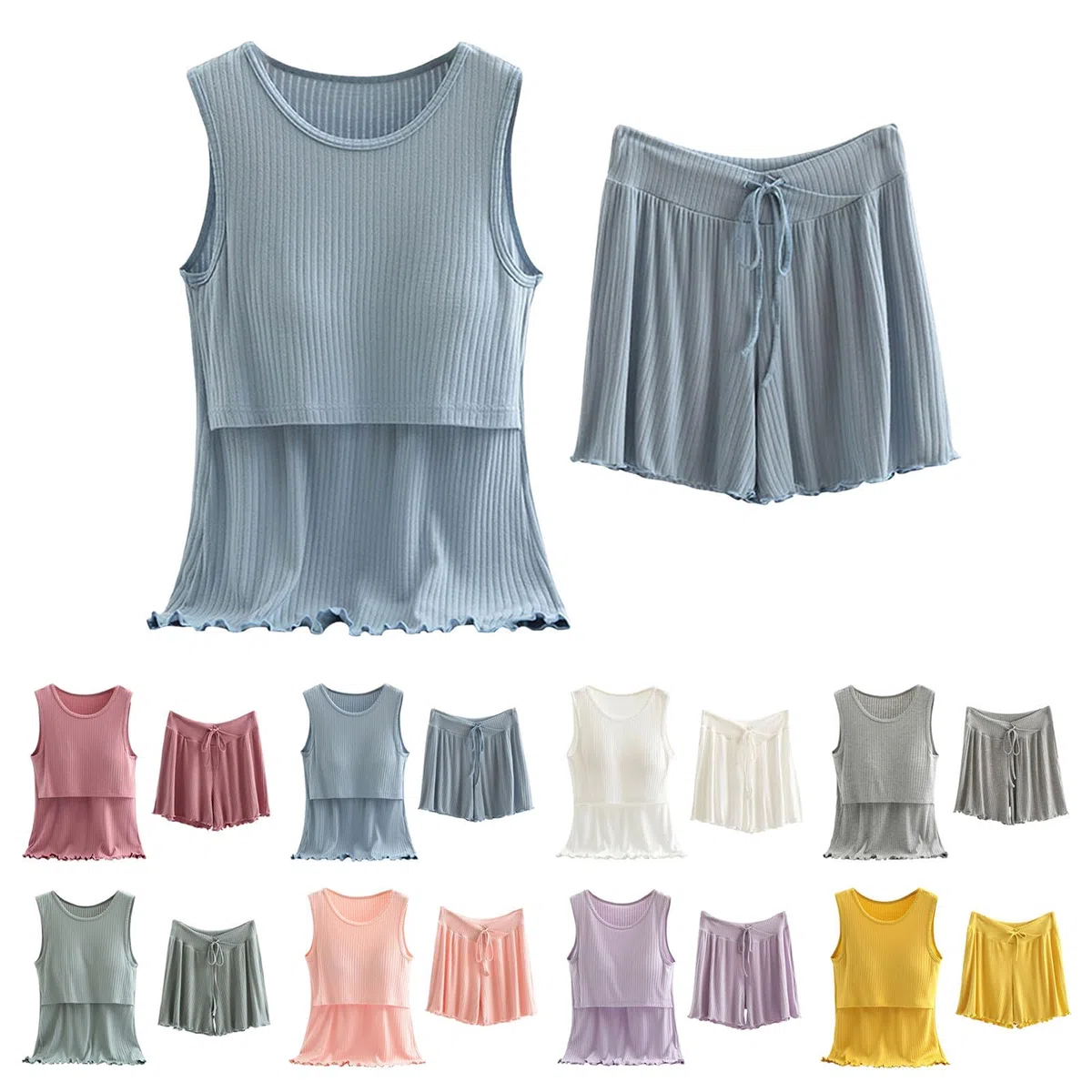 Still Schlafanzug Damen, Stillpyjama Set Damen Kurz Zweiteiliger Still Pyjama Baby Umstands Oberteil Kurze Hosen Still-Shirt und Set Mutterschaft Schwangerschaft Stillen Nachtwäsche Hausanzug
