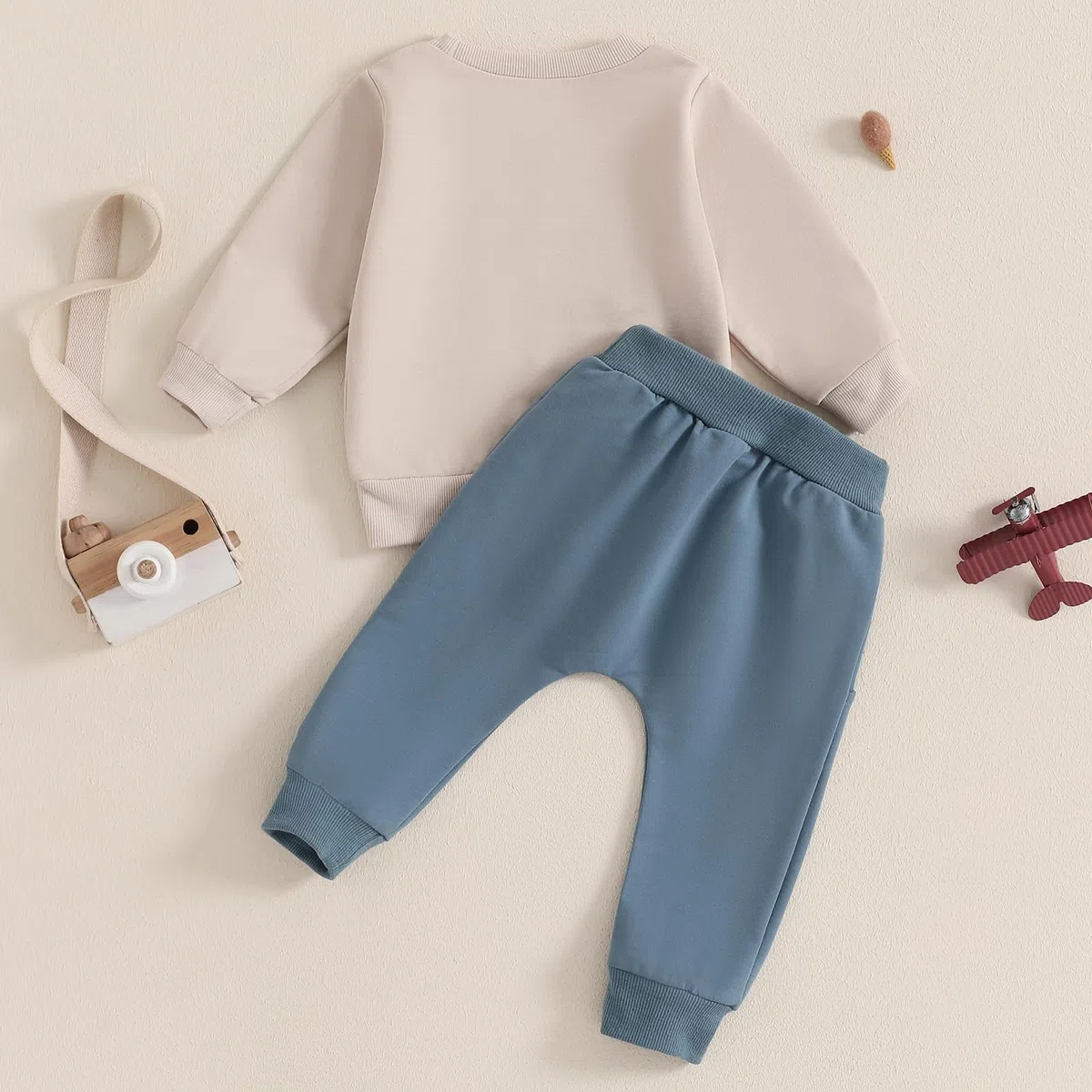 Yassiglia Baby Jungen Weiche Bekleidungssets Kleinkind Niedliches Zweiteiler Outfit Langarm Traktor Druck Sweatshirt und Hose Set Herbst Winter Jogginganzug