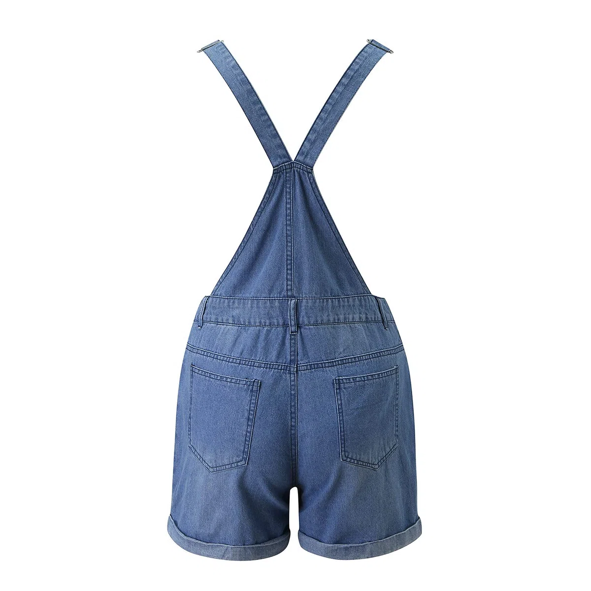Latzhosen für Damen Kurz Stretch Denim Overall Kurzer Sommer Latzhose Jeans Overall Boyfriend Jeans Shorts Vintage Loose Jumpsuit Overalls Used-Look Sommeroverall Playsuit Romper mit Taschen